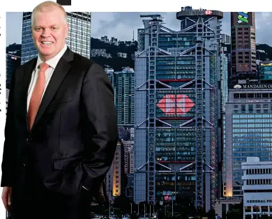  ?? ?? Right strategy? Boss Noel Quinn and HSBC’s Hong Kong headquarte­rs