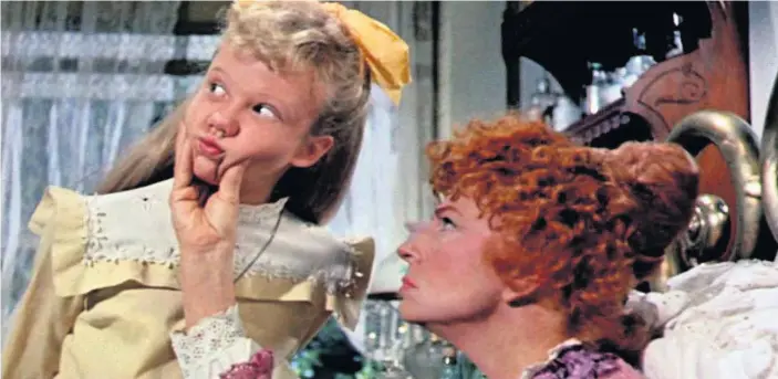  ??  ?? Mesmerisin­g movie Haley Mills stars as the titular character, alongside Agnes Moorehead (Mrs Snow), in Disney’s Pollyanna, which William first saw at Airdrie’s Pavilion Cinema in 1960