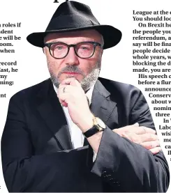  ??  ?? > George Galloway is standing in West Bromwich East seat as an independen­t