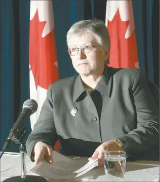  ?? TOM HANSON/ CANADIAN PRESS FILES ?? Auditor-General Sheila Fraser has tabled a scathing report on the management of Telefilm.