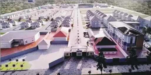  ?? ?? Model aerial view of Umuahia Industrial City