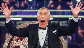  ??  ?? Tongue-tied: But veteran host Bruce Forsyth charmed the viewers