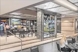  ?? M Resort ?? The planned Raiders restaurant at M Resort will feature multiple bars, Raiders memorabili­a, over 30 TVS, a large private dining room and outdoor dining.