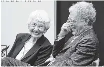  ?? ASSOCIATED PRESS FILE PHOTO ?? David Letterman, right, the host of “The Late Show with David Letterman,” and his mother Dorothy Mengering share a laugh in 2007.