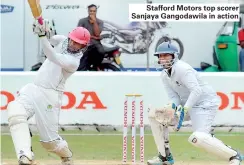  ??  ?? Stafford Motors top scorer Sanjaya Gangodawil­a in action