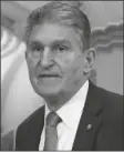  ??  ?? JOE MANCHIN