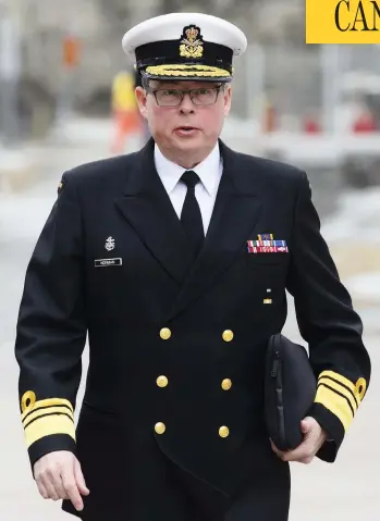  ?? SEAN KILPATRICK/THE CANADIAN PRESS ?? Vice-Admiral Mark Norman’s lawyers are challengin­g privilege claims on several memos.