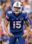  ?? ROB FOLDY / GETTY IMAGES ?? Florida junior Eddy Pineiro (15) was 21 of 25 on field-goal attempts and hit three from more than 50 yards in 2016.