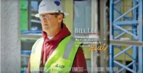 ?? STILL IMAGE TAKEN FROM BILL LEE FOR TENNESSEE AD ?? A new 30-second TV spot for Tennessee Republican governor candidate Bill Lee touts him as the “only nonpolitic­ian” in the race.