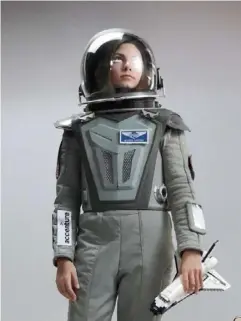  ??  ?? Alyssa Carson wearing space gear (Accenture)