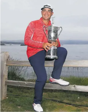  ?? //AFP ?? Gary Woodland fue el sorprenden­te vencedor del US Open; la fama le ha llegado a los 35 años