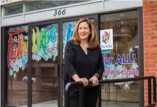  ?? JULIE JOCSAK TORSTAR ?? Karen Orlandi, a minister at Silver Spire United Church in St. Catharines, hopes better ways can be found to help people who are homeless after the COVID-19 pandemic passes.