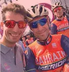  ?? BETTINI ?? In alto, Fabio Aru con l’ex compagno Vincenzo Nibali. A destra Nairo Quintana in azione