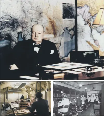  ??  ?? INSIDERS’ VIEW: Rare papers and insights from people who worked with Sir Winston Churchill in his undergroun­d war headquarte­rs have been revealed by the Imperial War Museums to coincide with the release of the film Darkest Hour, starring Gary Oldman;...
