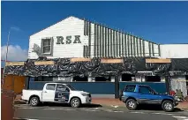 ?? PHOTO: JONO GALUSZKA/FAIRFAX NZ ?? nthe front of the Bulls RSA building after the veranda was stripped off when a truck crashed into the building.