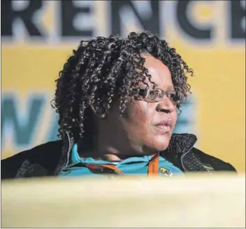  ??  ?? Wathinta umfazi: ANC Women’s League secretary general Meokgo Matuba says the league will push hard to get women into positions of power. Photo: Delwyn Verasamy