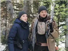  ?? THE WEINSTEIN COMPANY ?? Elizabeth Olsen, left, and Jeremy Renner in Wind River, a movie about sexual violence against women on an American-Indian Reservatio­n.