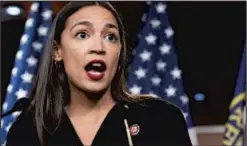  ?? AP ?? Rep. Alexandria Ocasio-Cortez (D-Bronx-Queens) says Gov. Cuomo ignored community input on plan for new LaGuardia Airport transit link.