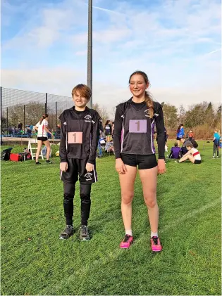  ?? ?? Polly Pennicott and Isobel Cotterill at the South West Schools’ Cross Country Championsh­ips