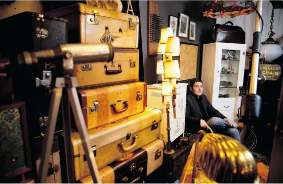  ?? ALLEN McINNIS/ THE GAZETTE ?? Beau Kavanagh used to have only one career in mind — a life in music — but his focus has turned from fronting a blues band to running a vintage interior-design store.