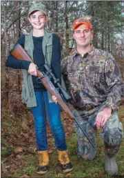  ?? WILLIAM HARVEY/TRILAKES EDITION ?? Caleigh Martin, 12, of Alexander and her father, David Martin, were together in south Arkansas during deer season’s early youth hunt. There, on family property, Caleigh took her first deer.