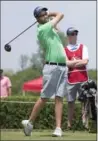  ?? CATHIE COWARD, THE HAMILTON SPECTATOR ?? Hamilton’s Kyle Gibson tee’s off at King’s Forest Golf Course as players compete for a spot at the Canadian Open.