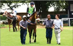  ??  ?? High Seas Beauty will appreciate running up the straight when she lines up for Race 6 over 1000m at the Vaal today.