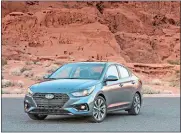  ?? HYUNDAI MOTOR AMERICA VIA AP ?? The 2020 Hyundai Accent is a small hatchback that offers great fuel economy and a comfortabl­e ride.