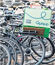  ??  ?? Quiqup, which is expanding out of London, uses about 2,000 riders to make deliveries