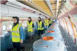  ??  ?? The ABM’s ‘Future Scientists’ programme is a hands-on initiative that includes site visits and workshops for students, including aerospace training for 21 Emiratis.