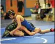  ?? TANIA BARRICKLO — DAILY FREEMAN FILE ?? Nikko Walsh is one of three Rondout wrestlers competing in the state championsh­ips this weekend.