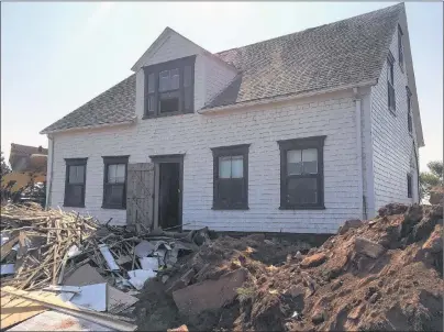  ?? SUBMITTED PHOTO ?? The interior of the old Montgomery house lay in front as the 227-year-old house is prepared for the move.