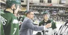  ?? CHRISTOPHE­R MAST/ICON SPORTSWIRE ?? Coach/GM Dennis Williams is leaving the Everett Silvertips at season's end for a job in U.S. college hockey.