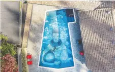  ??  ?? The current owner had David Bowie painted on the bottom of the pool.