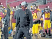 ?? Alex Gallardo, The Associated Press ?? Southern California head coach Clay Helton and the Trojans are playing their third game in 13 days.