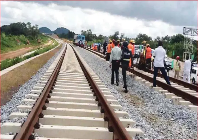  ??  ?? Rail tracks under constructi­on ...lots of borrowed funds go into financing rail transporta­tion projects