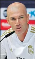  ??  ?? Zidane, ayer en rueda de prensa.