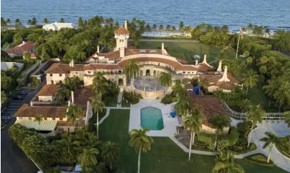  ?? Photograph: Steve Helber/AP ?? View of Trump's Mar-a-Lago estate in Palm Beach, Florida.