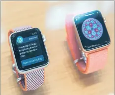  ?? PHOTO: BLOOMBERG ?? Recently, Apple created a health app for its Apple Watch.