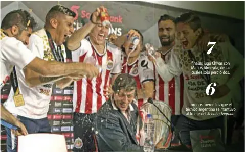  ?? |MEXSPORT ?? Matías Almeyda se ganó en menos de tres años el cariño de todos sus jugadores.