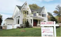  ?? — Reuters ?? A real estate sign advertisin­g a new home for sale is pictured in Vienna, Virginia.