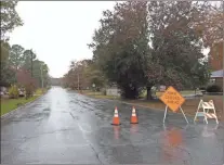  ??  ?? Girard Avenue between Pine Street and Sixth Street was closed over the weekend due to sewer system pump failures on Branch Street. kevin myrick