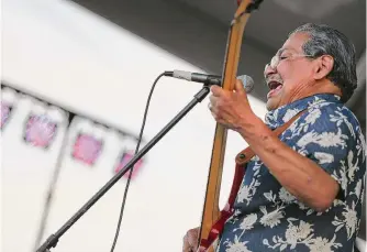  ?? Staff file photo ?? Admirers call singer and bass player Joe Jama, seen performing with his band 100 Proof in 2019, an icon of Chicano soul.