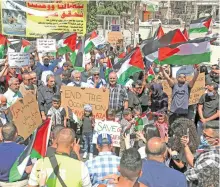  ?? AFP ?? Protestas en todos los territorio­s palestinos