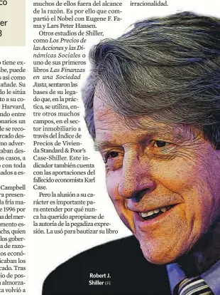  ?? EFE ?? Robert J. Shiller