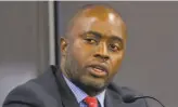  ?? Rich Pedroncell­i / Associated Press ?? Tony Thurmond, Tuck’s rival, is getting plenty of outside money from teachers groups.