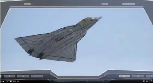  ?? (© Dassault Aviation) ?? Image 3D apparue dans un clip de Dassault intitulé Wings for Europe.Une première image du successeur du Rafale et du Typhoon ?