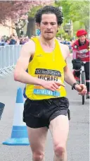  ??  ?? Positive Twice winner of the men’s Stirling Marathon Michael Wright