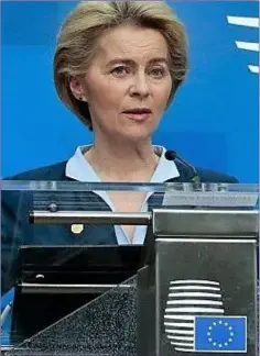  ??  ?? Commission President Ursula von der Leyen described the Green Deal she is leading as “Europe’s man on the moon moment”.