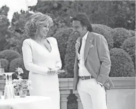  ?? PHOTOS BY CLAUDETTE BARIUS/ PANTELION FILMS ?? In “How to Be a Latin Lover,” Maximo (Eugenio Derbez) is seeking a wife in Beverly Hills. Celeste (Raquel Welch) is his latest target.